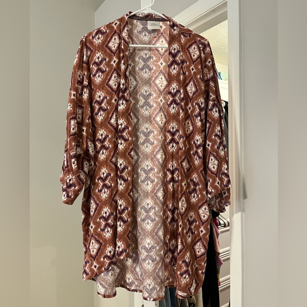 Knox rose geometric print kimono